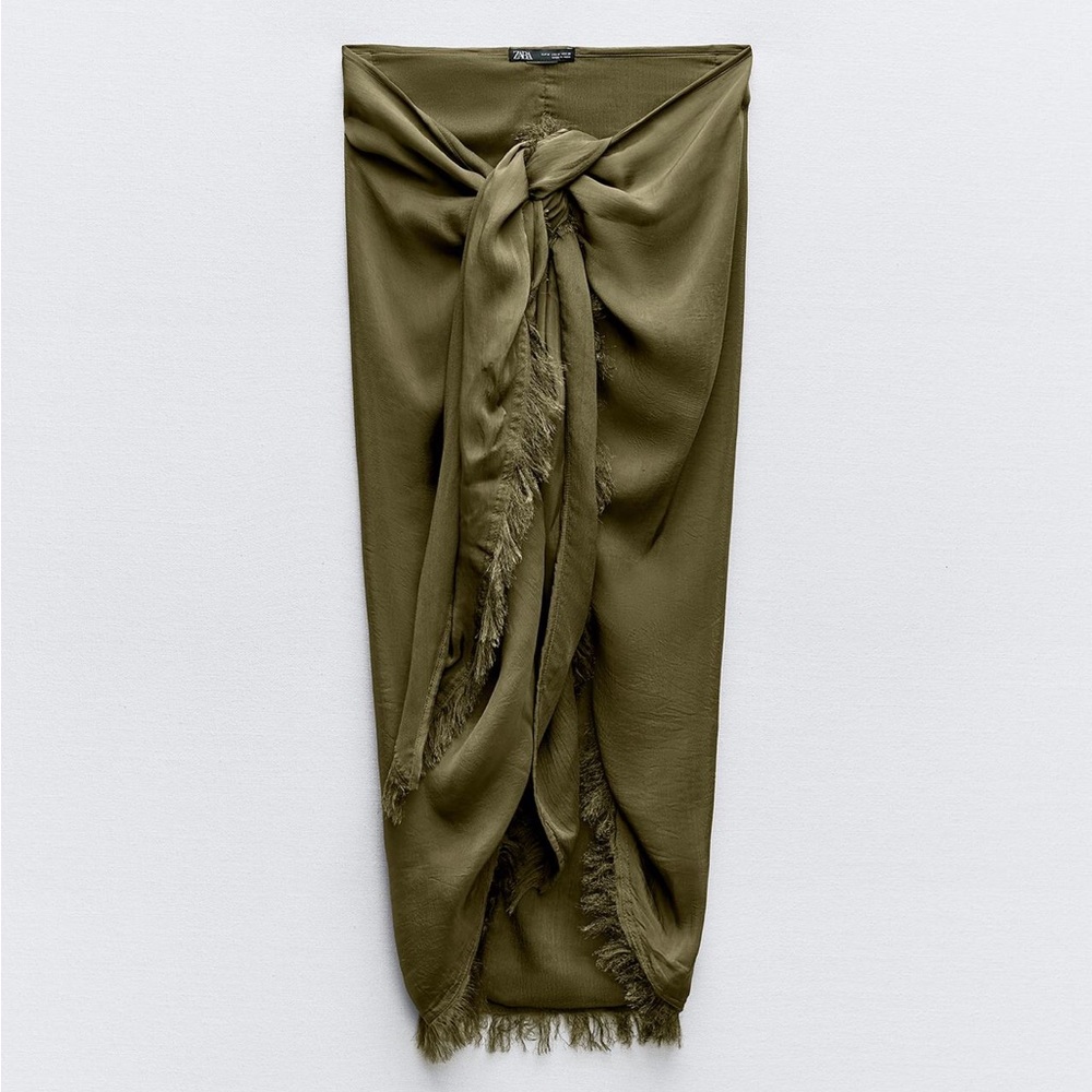 ZARA NWT FRAYED PAREO - Picture 4 of 9